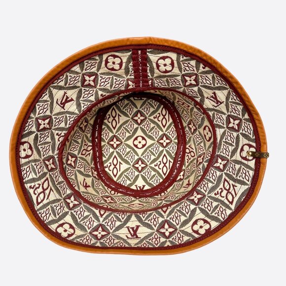 New Authentic LOUIS VUITTON Monogram Since 1854 Jacquard Bucket Hat Burgundy S - Picture 6 of 14